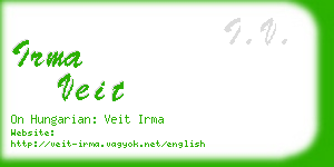 irma veit business card